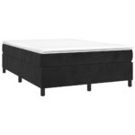 vidaXL Posteľný rám s boxspringom čierny 140x200 cm zamat – Obrázok 3