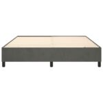 vidaXL Rám na boxspring posteľ tmavosivý 160x200 cm zamat – Obrázok 5