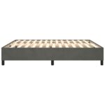 vidaXL Rám na boxspring posteľ tmavosivý 160x200 cm zamat – Obrázok 6