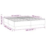 vidaXL Rám na boxspring posteľ tmavosivý 160x200 cm zamat – Obrázok 9