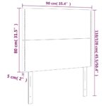 vidaXL Čelá postele 2 ks bledosivé 90x5x78/88 cm látka – Obrázok 8