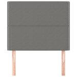 vidaXL Čelá postele 2 ks tmavosivé 100x5x78/88 cm látka – Obrázok 3
