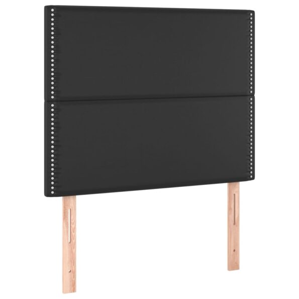 vidaXL Čelá postele 2 ks čierne 90x5x78/88 cm umelá koža – Obrázok 2