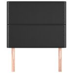 vidaXL Čelá postele 2 ks čierne 90x5x78/88 cm umelá koža – Obrázok 3