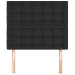 vidaXL Čelá postele 2 ks čierne 90x5x78/88 cm umelá koža – Obrázok 3