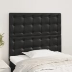 vidaXL Čelo postele čierne 100x5x118/128 cm umelá koža
