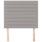 vidaXL Čelo postele svetlosivé 90x5x118/128 cm látkové – Obrázok 3