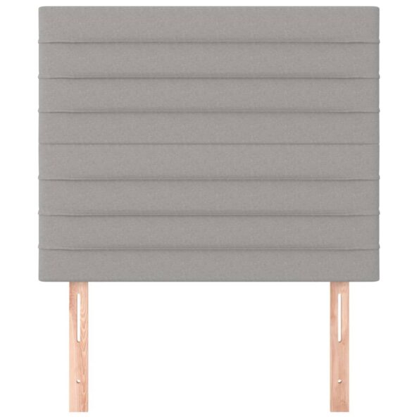 vidaXL Čelo postele svetlosivé 90x5x118/128 cm látkové – Obrázok 3