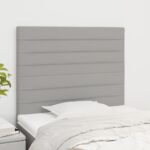 vidaXL Čelo postele svetlosivé 90x5x118/128 cm látkové