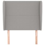 vidaXL Čelo postele so záhybmi bledosivé 93 x 23 x 118/128 cm látka – Obrázok 3