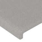 vidaXL Čelo postele so záhybmi bledosivé 93 x 23 x 118/128 cm látka – Obrázok 5