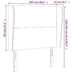 vidaXL Čelo postele so záhybmi bledosivé 93 x 23 x 118/128 cm látka – Obrázok 9