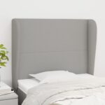 vidaXL Čelo postele so záhybmi bledosivé 93 x 23 x 118/128 cm látka