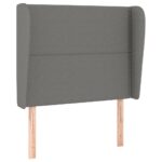 vidaXL Čelo postele so záhybmi tmavosivé 93 x 23 x 118/128 cm látka – Obrázok 2