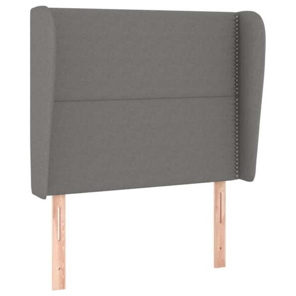 VXL8720287256632_a_en_hd_1.jpg vidaXL Čelo postele so záhybmi tmavosivé 93 x 23 x 118/128 cm látka – Obrázok 2
