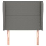 vidaXL Čelo postele so záhybmi tmavosivé 93 x 23 x 118/128 cm látka – Obrázok 3