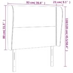 vidaXL Čelo postele so záhybmi tmavosivé 93 x 23 x 118/128 cm látka – Obrázok 9
