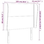 vidaXL Čelo postele so záhybmi biely 103x23x118/128 cm umelá koža – Obrázok 9