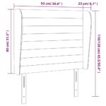 vidaXL Čelo postele so záhybmi bledosivé 93x23x118/128 cm látka – Obrázok 9