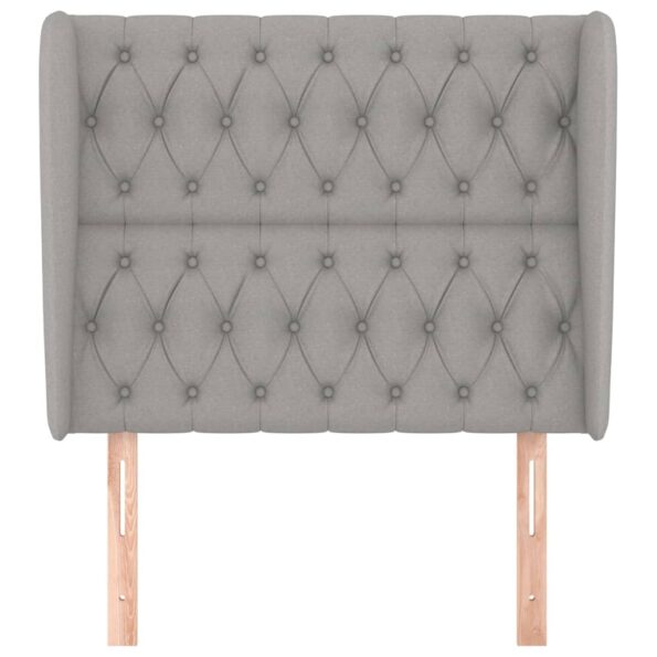 vidaXL Čelo postele so záhybmi bledosivé 93x23x118/128 cm látka – Obrázok 3