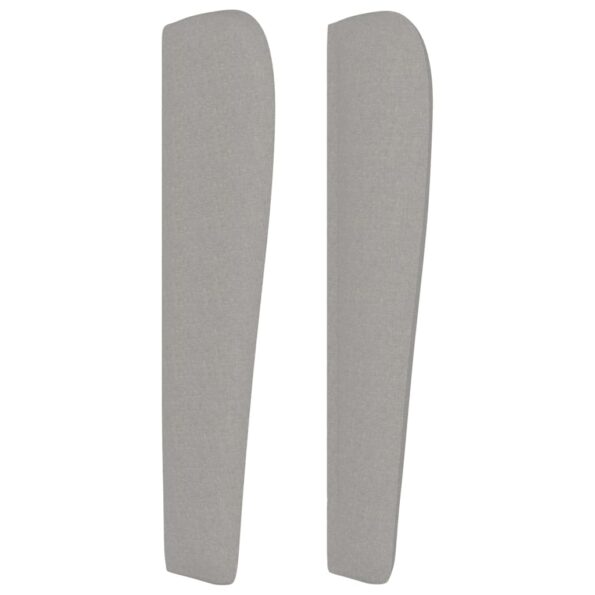 vidaXL Čelo postele so záhybmi bledosivé 93x23x118/128 cm látka – Obrázok 4