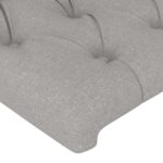 vidaXL Čelo postele so záhybmi bledosivé 93x23x118/128 cm látka – Obrázok 5