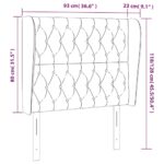 vidaXL Čelo postele so záhybmi bledosivé 93x23x118/128 cm látka – Obrázok 9