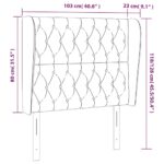 vidaXL Čelo postele so záhybmi tmavosivé 93 x 23 x 118/128 cm látka – Obrázok 9