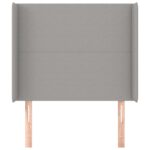 vidaXL Čelo postele so záhybmi bledosivé 103x16x118/128 cm látka – Obrázok 3