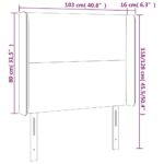 vidaXL Čelo postele so záhybmi bledosivé 103x16x118/128 cm látka – Obrázok 9