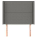 vidaXL Čelo postele so záhybmi tmavosivé 93x16x118/128 cm látka – Obrázok 3
