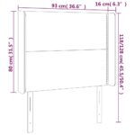 vidaXL Čelo postele so záhybmi tmavosivé 93x16x118/128 cm látka – Obrázok 9