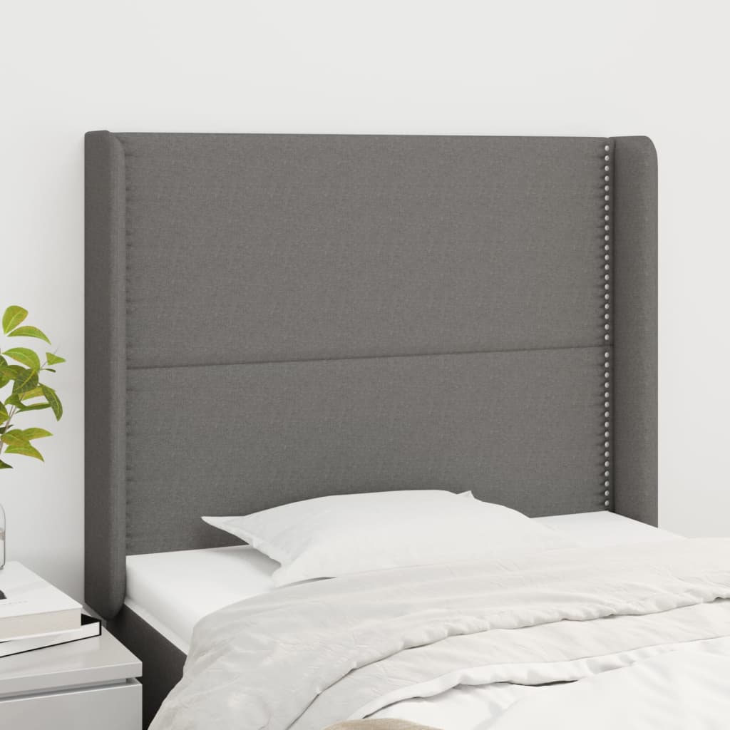 VXL8720287272878_m_en_hd_1.jpg vidaXL Čelo postele so záhybmi tmavosivé 93x16x118/128 cm látka – Obrázok 1