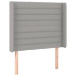 vidaXL Čelo postele so záhybmi bledosivé 93x16x118/128 cm látka – Obrázok 2