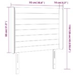vidaXL Čelo postele so záhybmi bledosivé 93x16x118/128 cm látka – Obrázok 9