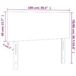 vidaXL Čelo postele s LED tmavosivé 100x5x78/88 cm látka – Obrázok 6