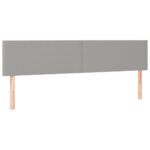 vidaXL Čelo postele s LED bledosivé 180x5x78/88 cm látka – Obrázok 4