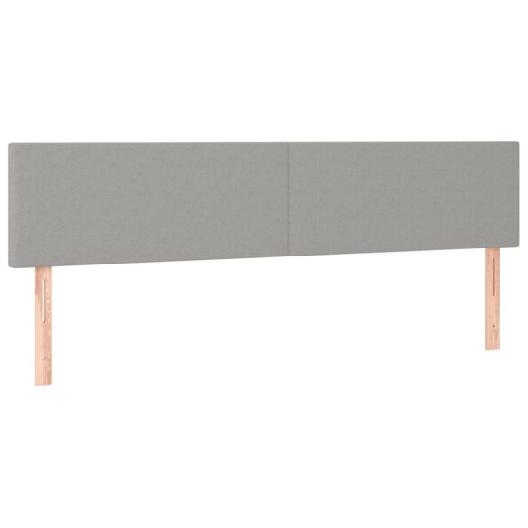 vidaXL Čelo postele s LED bledosivé 180x5x78/88 cm látka – Obrázok 4