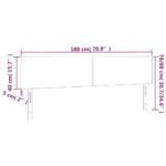 vidaXL Čelo postele s LED bledosivé 180x5x78/88 cm látka – Obrázok 6