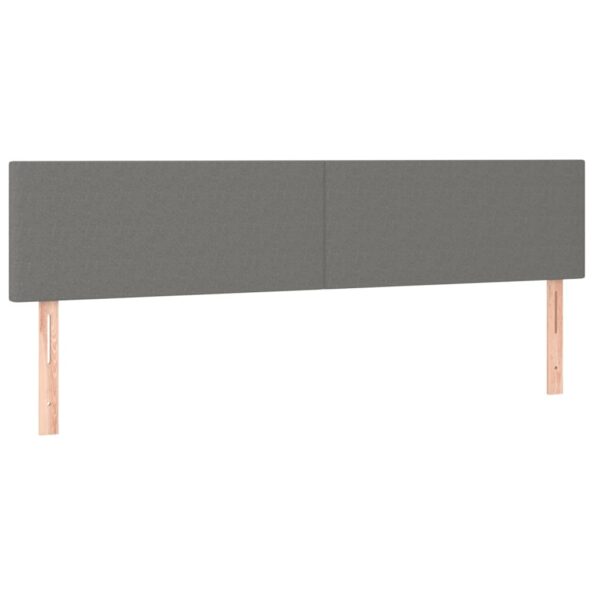 vidaXL Čelo postele s LED tmavosivé 180x5x78/88 cm látka – Obrázok 4