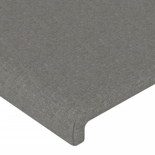 vidaXL Čelo postele s LED tmavosivé 180x5x78/88 cm látka – Obrázok 5