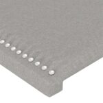 vidaXL Čelo postele s LED bledosivé 90x5x78/88 cm látka – Obrázok 5