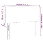 vidaXL Čelo postele s LED čierne 100x5x78/88 cm látka – Obrázok 6