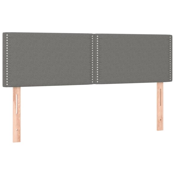 VXL8720287281153_g_en_hd_2.jpg vidaXL Čelo postele s LED tmavosivé 144x5x78/88 cm látka – Obrázok 4