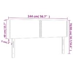 vidaXL Čelo postele s LED tmavosivé 144x5x78/88 cm látka – Obrázok 6