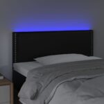 vidaXL Čelo postele s LED čierne 100x5x78/88 cm umelá koža – Obrázok 3