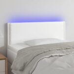 VidaXL Čelo postele biele 100x5x78/88 cm umelá koža