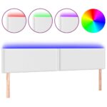 VidaXL Čelo postele biele 200x5x78/88 cm umelá koža – Obrázok 2