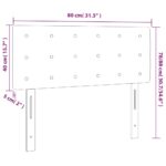 vidaXL Čelo postele s LED čierne 80x5x78/88 cm umelá koža – Obrázok 6