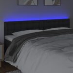 vidaXL Čelo postele s LED čierne 180x5x78/88 cm umelá koža – Obrázok 3